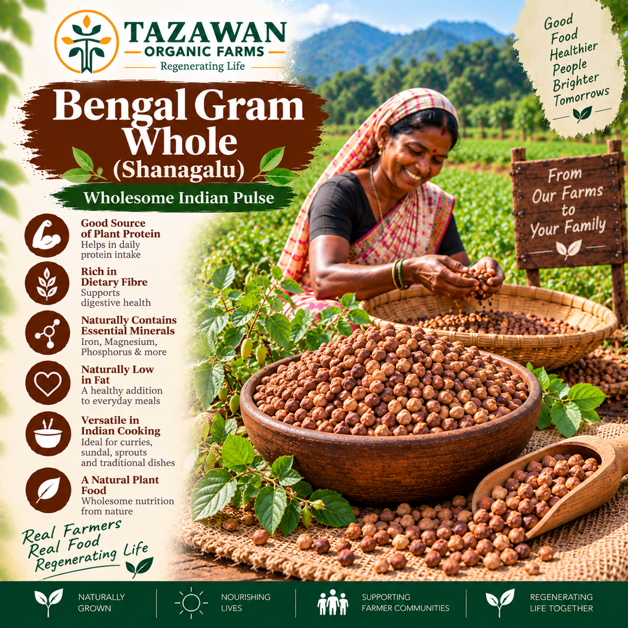 Bengal Gram Whole (Shanagalu)  - 250g