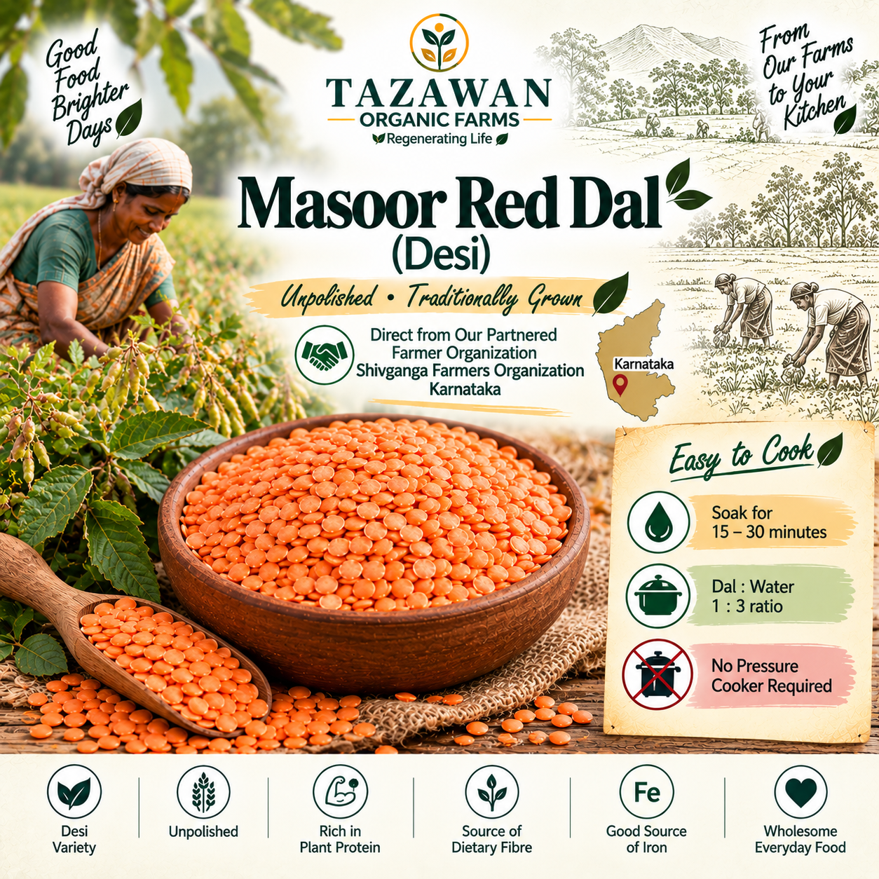 Masoor Red Dal 1kg