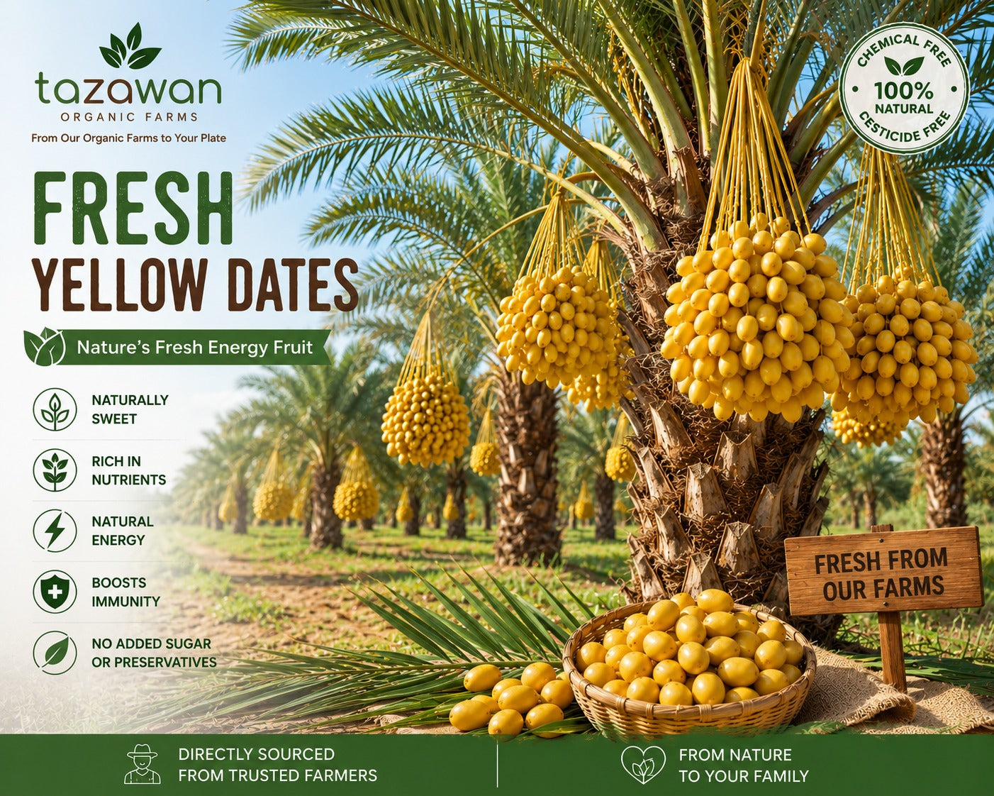 Fresh Yellow Dates 250gm
